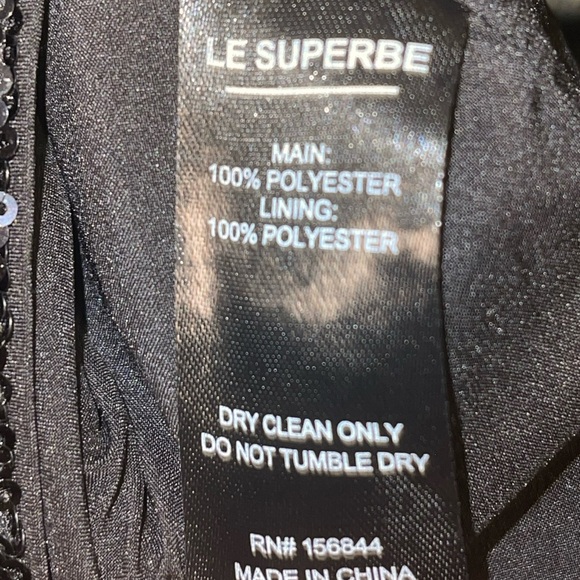 Le Superbe Chic Black and Silver Granny Square Sequin Mini Dress - Picture 7 of 7